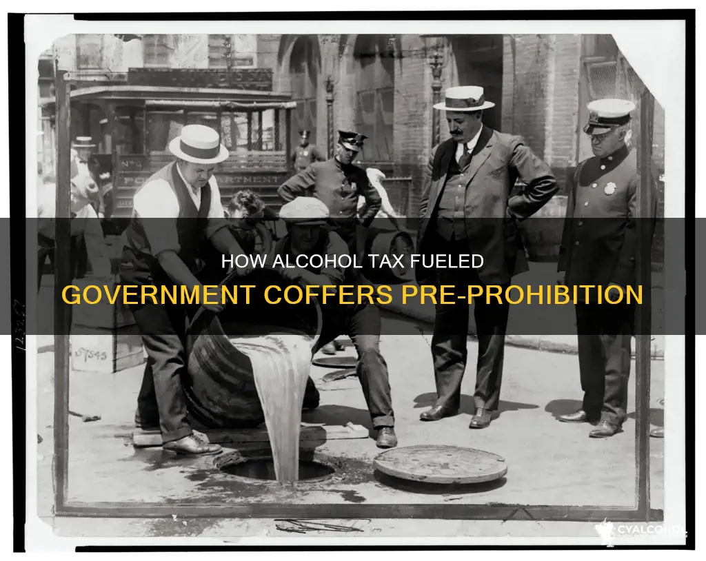 why did the government depend on alcohol tax before prohibition