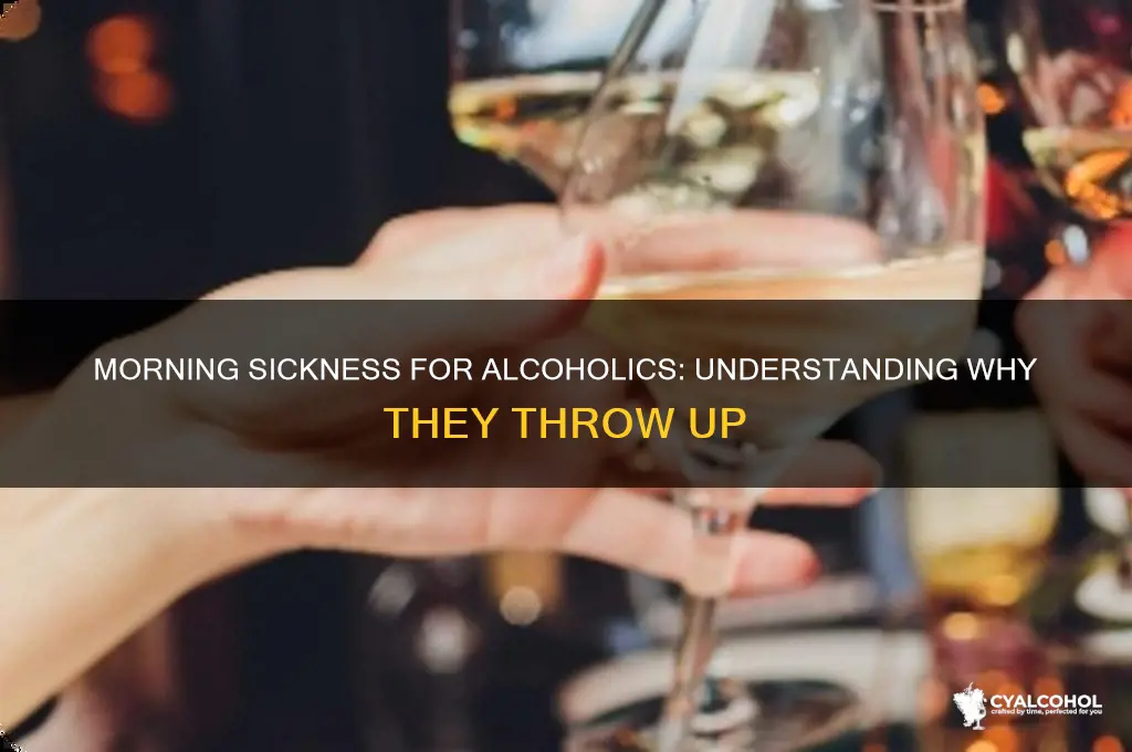 why do alcoholics throw up in the morning