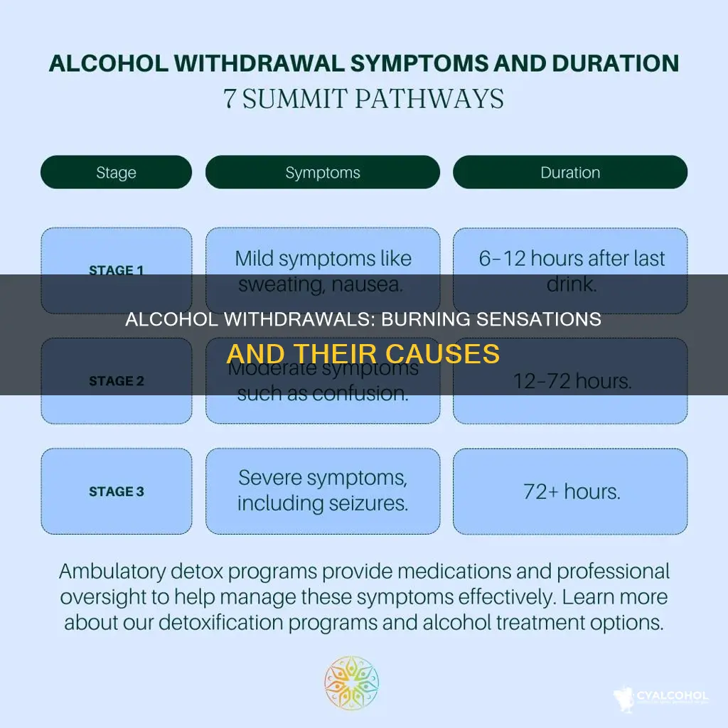 why do everythinh burns when going thru alcohol withdrawals
