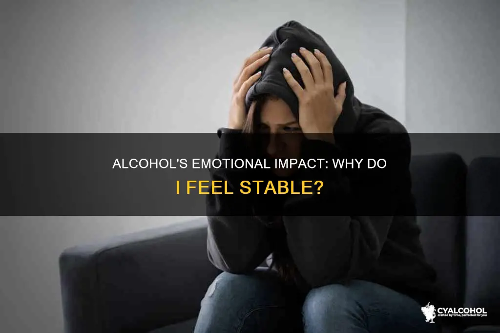 why do i feel more emotionally stable on alcohol