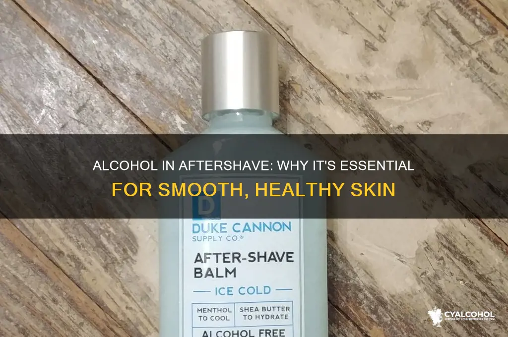 why do you need alcohol when you shave