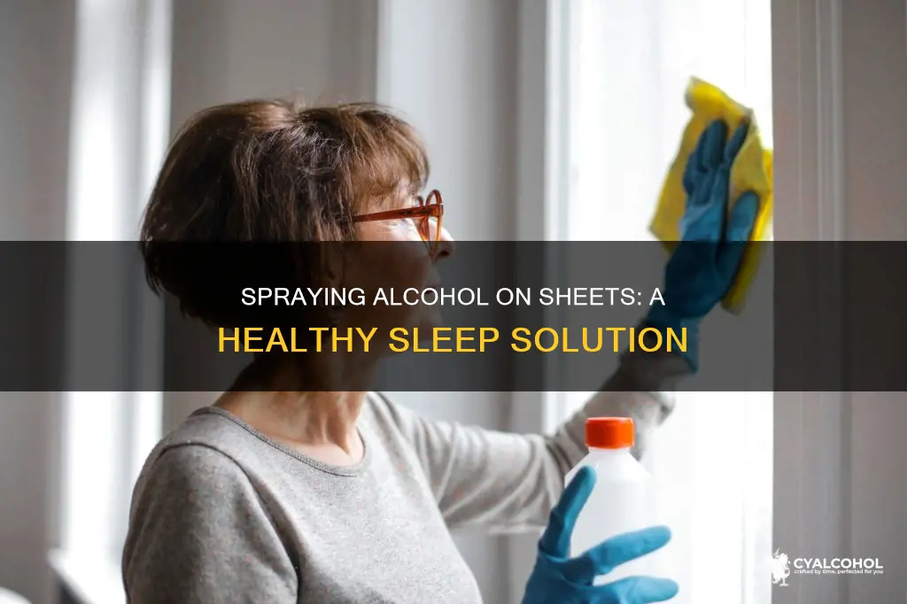 why do you spray alcohol on your sheets at night