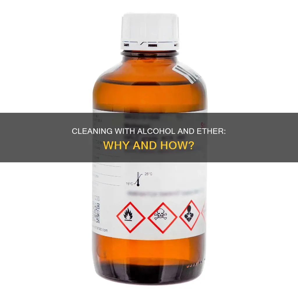 why do you wash product with alcohol and ether