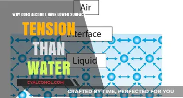 Alcohol's Surface Tension: Why Lower Than Water?