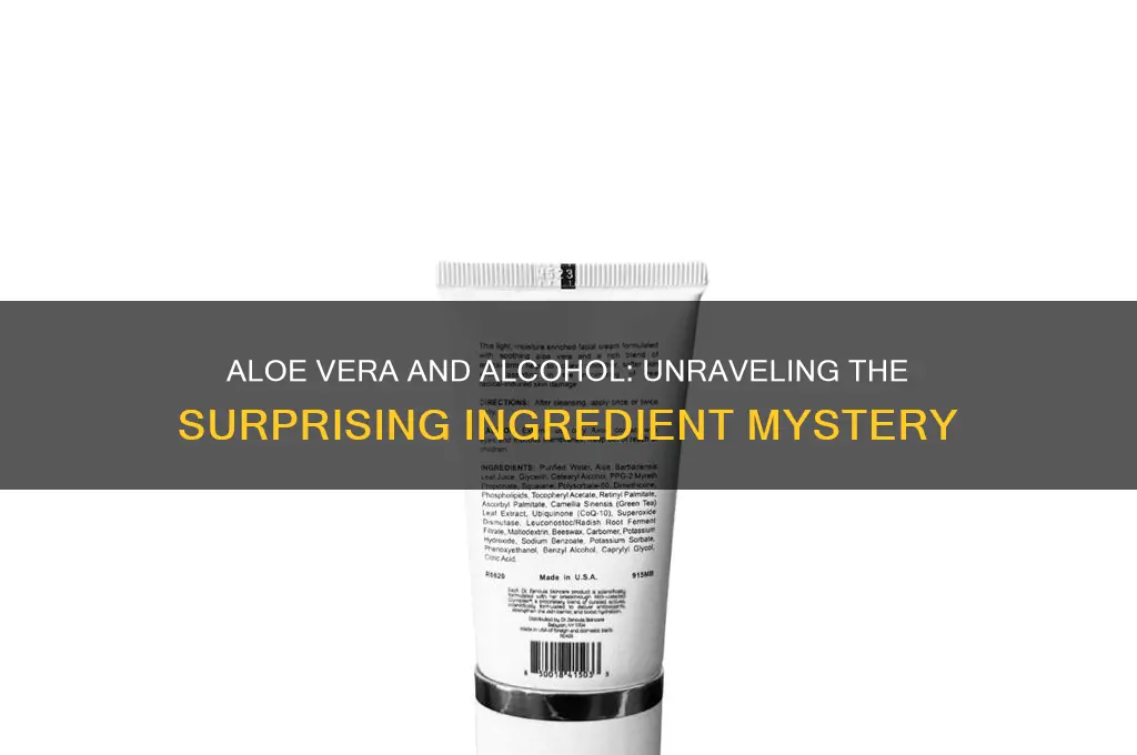why does aloe vera have alcohol in it