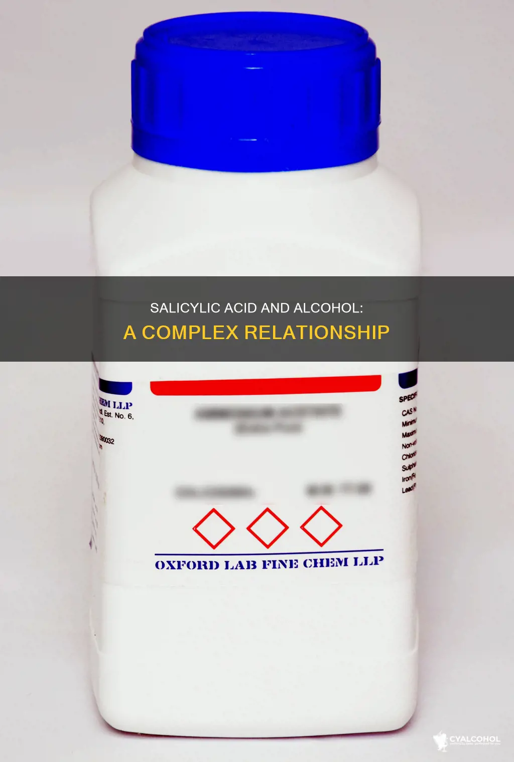 why does salicylic acid come back together in alcohol