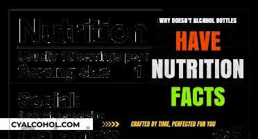 Why Alcohol Bottles Lack Nutrition Facts: Uncovering the Mystery