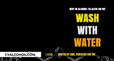 How Water Washes Away Alcohol's Alkyl Groups