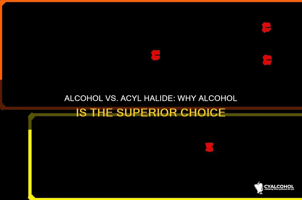 why is alcohol better than an acyl halide