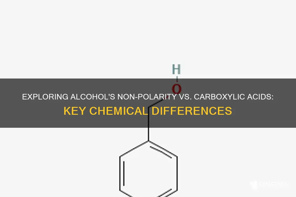 why is alcohol more non-polar than carboxilic