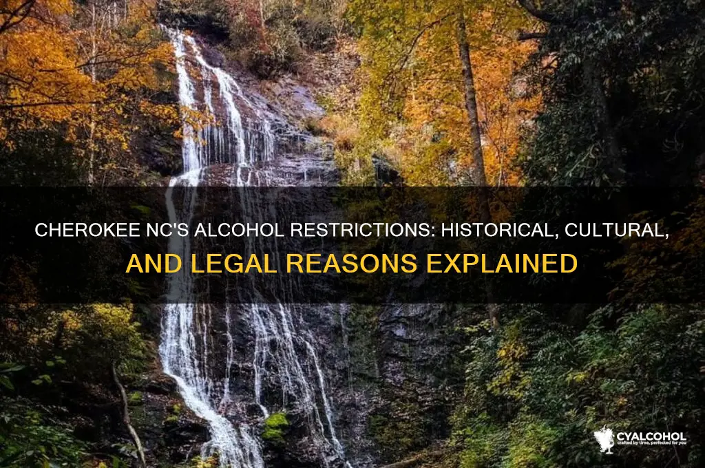 why is alcohol not free in cherokee nc
