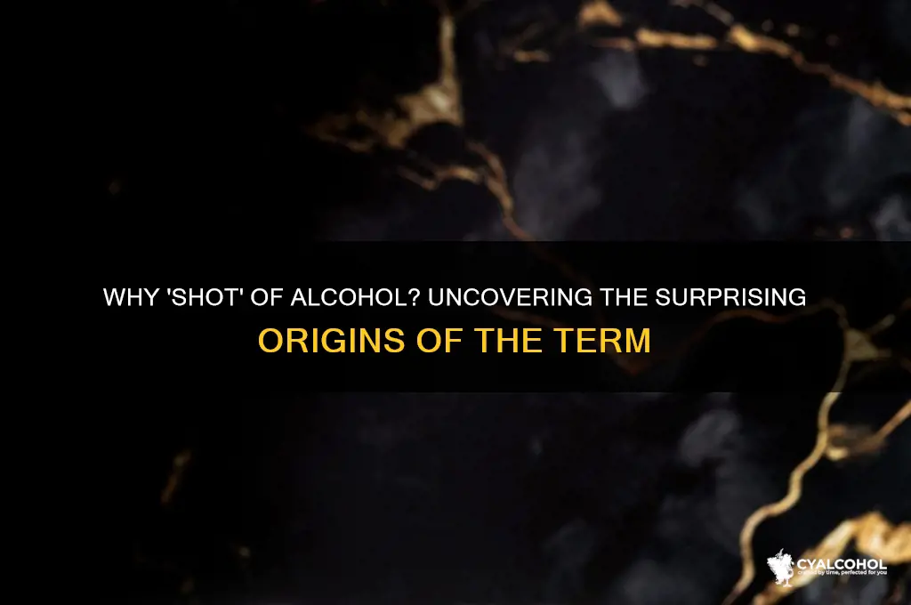 why is it called a shot of alcohol