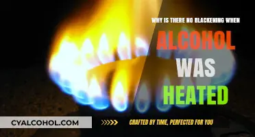 Alcohol Heating: No Blackening, Why?