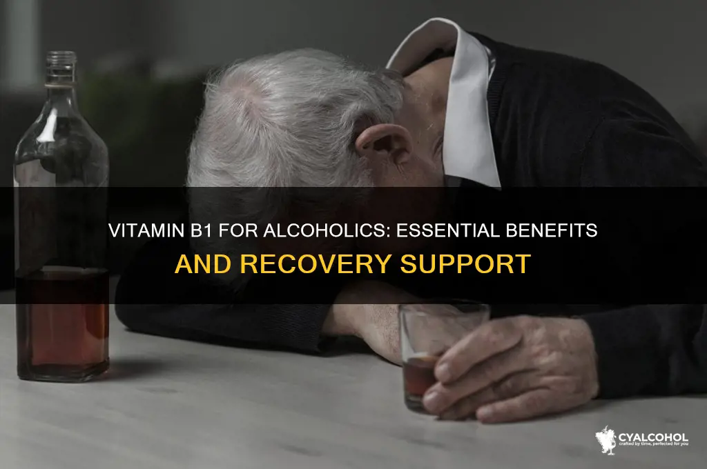 why is vitamin b 1 given to alcoholics