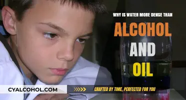Water's Density: Why Heavier Than Alcohol and Oil?