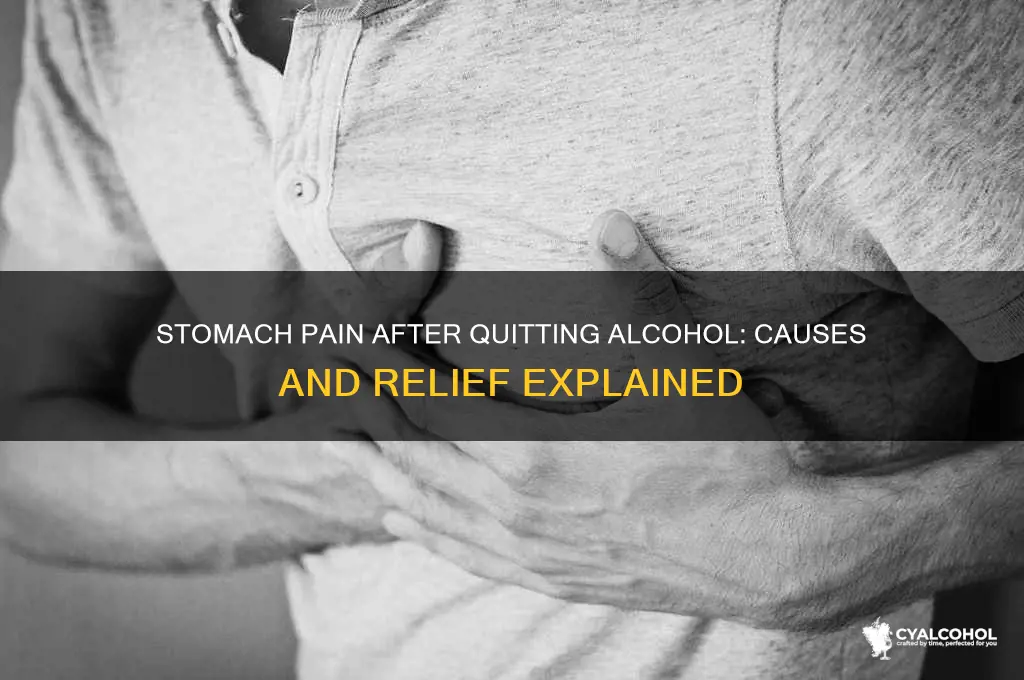 why it pain after quitting alcohol in stomach