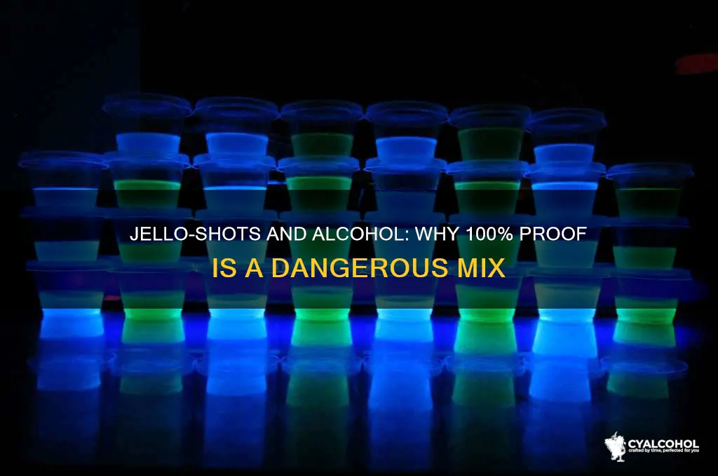 why must jello-shots not be 100 alcohol