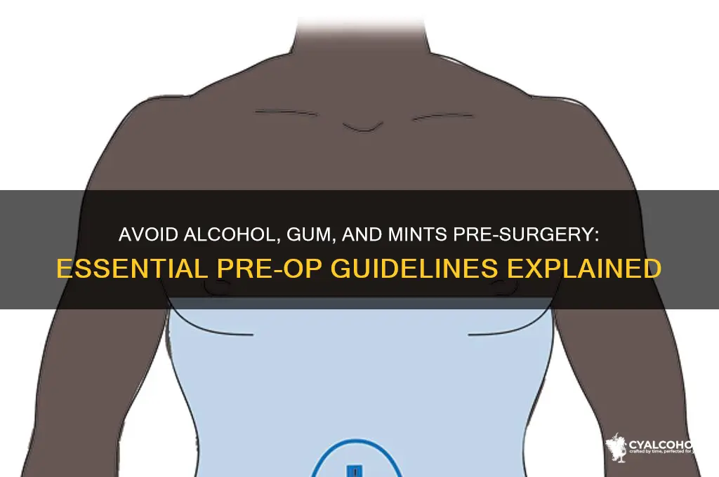 why no alcohol gum or mints before surgery