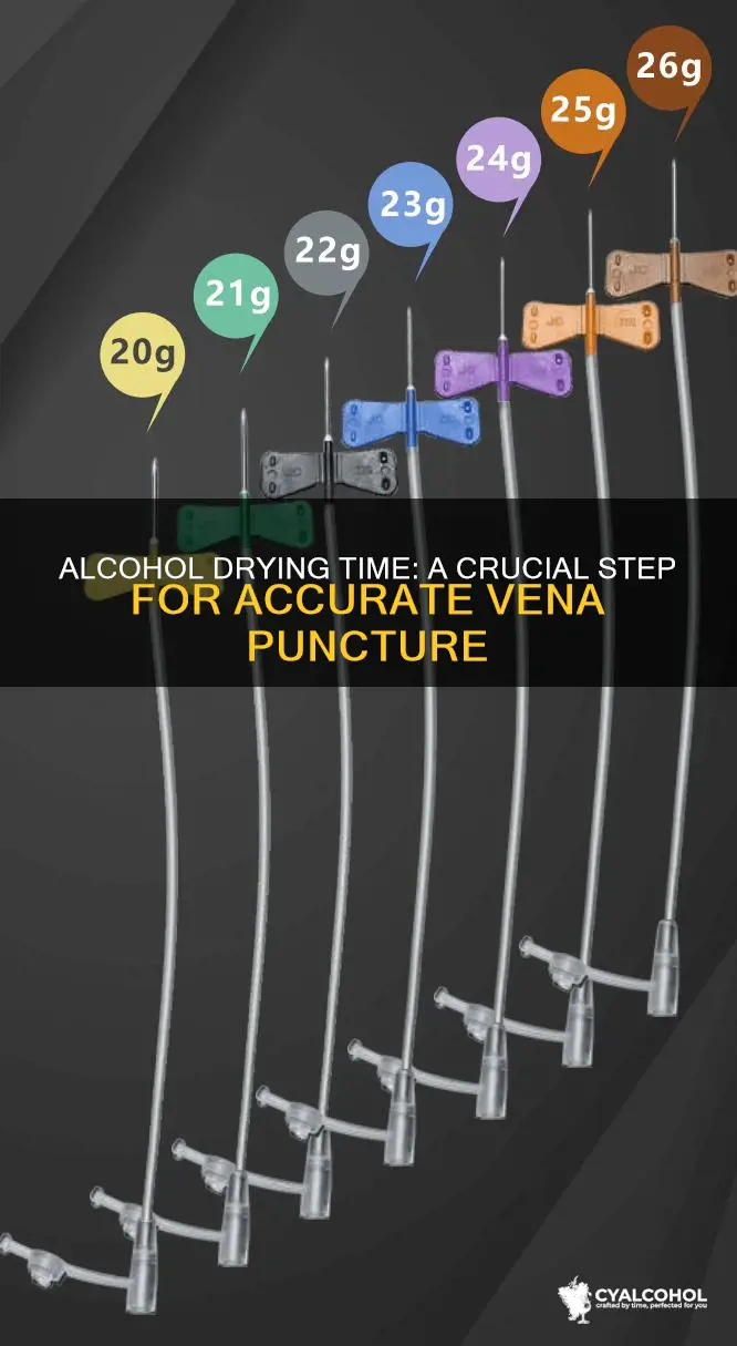 why should alcohol be allowed to dry before vena puncture
