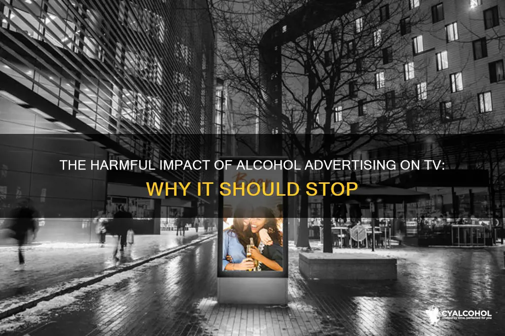 why should alcohol not be promoted on tv