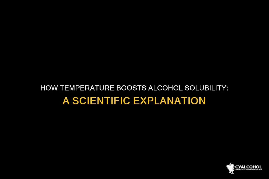 why the solubility of alcohols increase with temperature