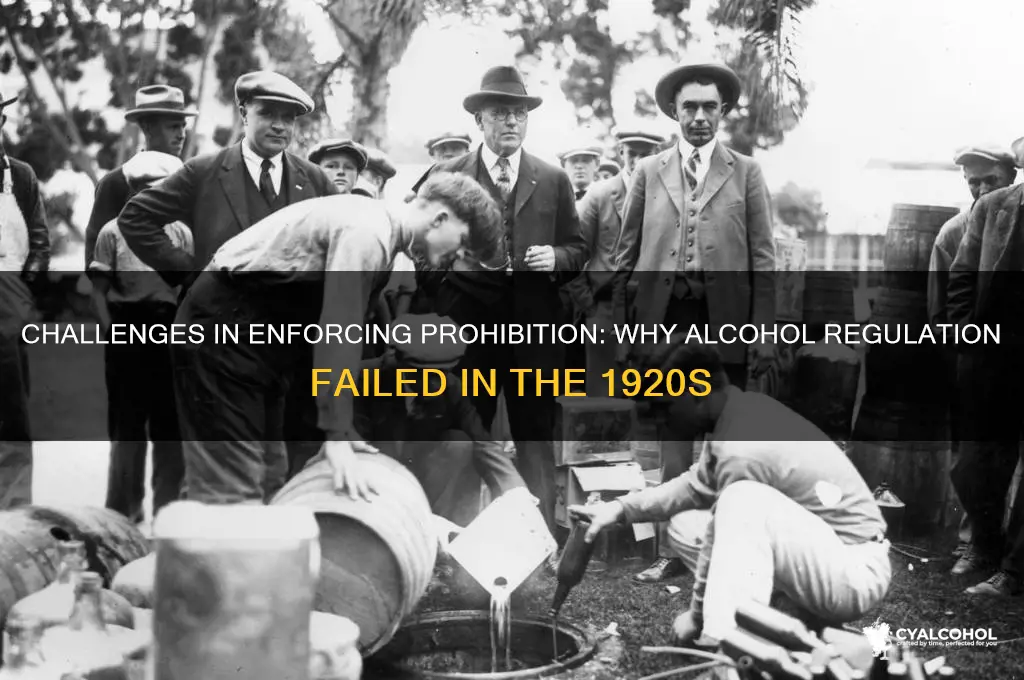 why was regulation of alcohol durinf prohibition difficult