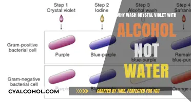 Why Alcohol, Not Water, is Ideal for Washing Crystal Violet