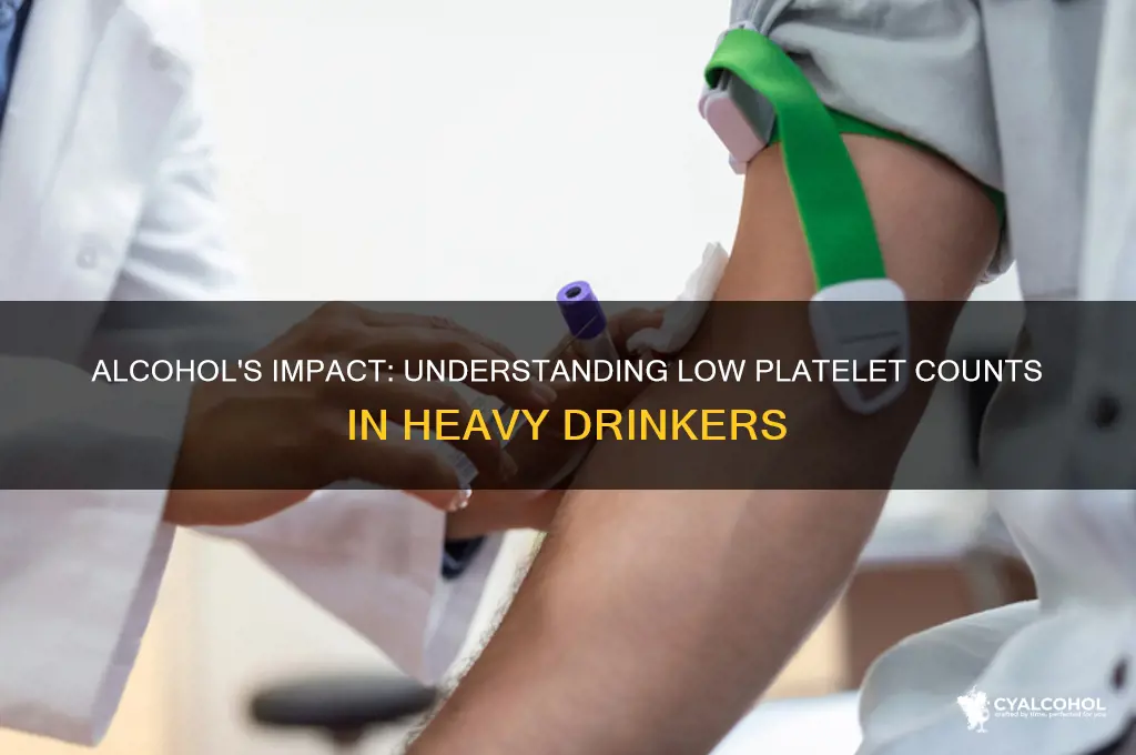 why would platelet count be low in alcoholic
