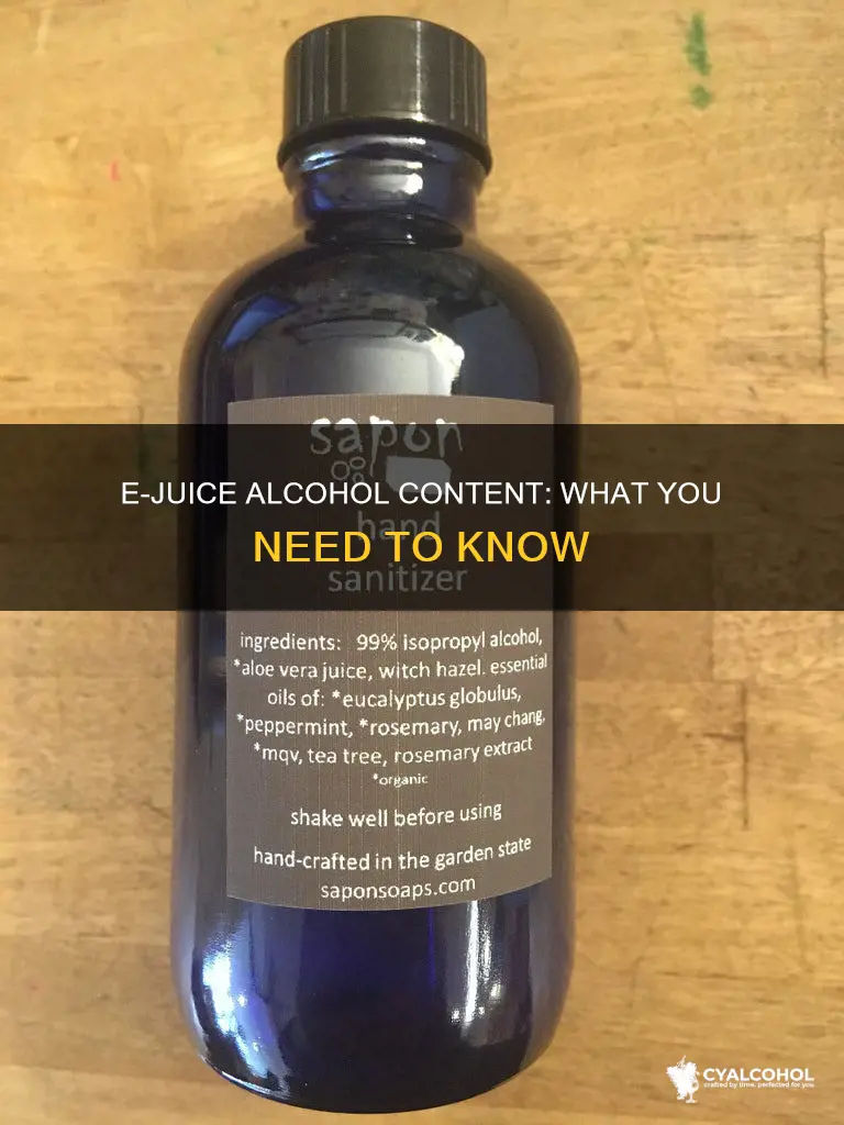 would e juice list alcohol if it