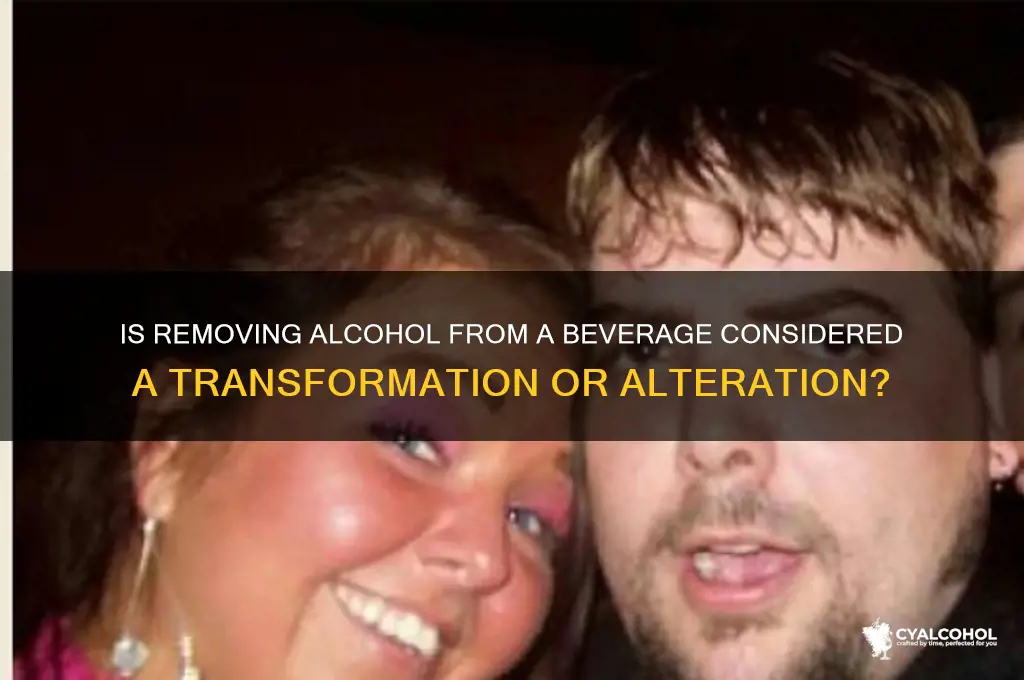 would you classify this removal of an alcohol